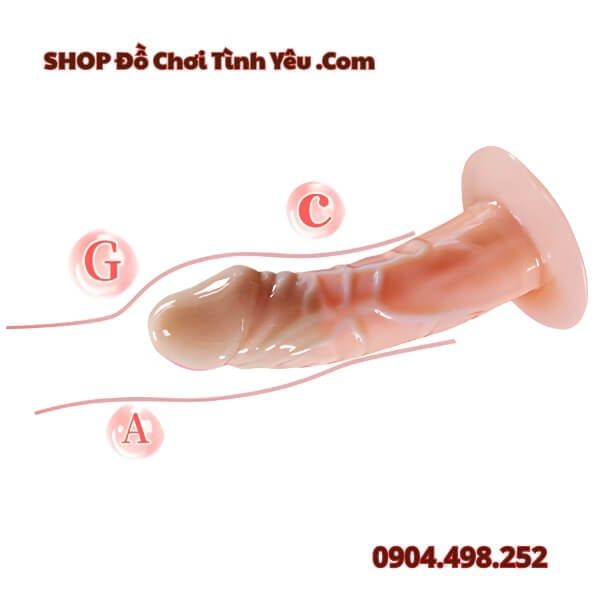 Dương Vật Giả Đế Hít Có Gân Nổi Mềm Mại Kích Thích Đa Điểm