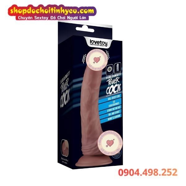Dương Vật Giả Đế Hít Hai Lớp Cong To Rung Cực Mạnh POWER COCK