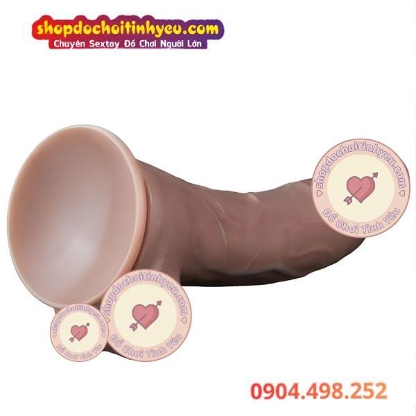 Dương Vật Giả Đế Hít Thân Cong To Có Gân Xanh Nổi LOVETOY