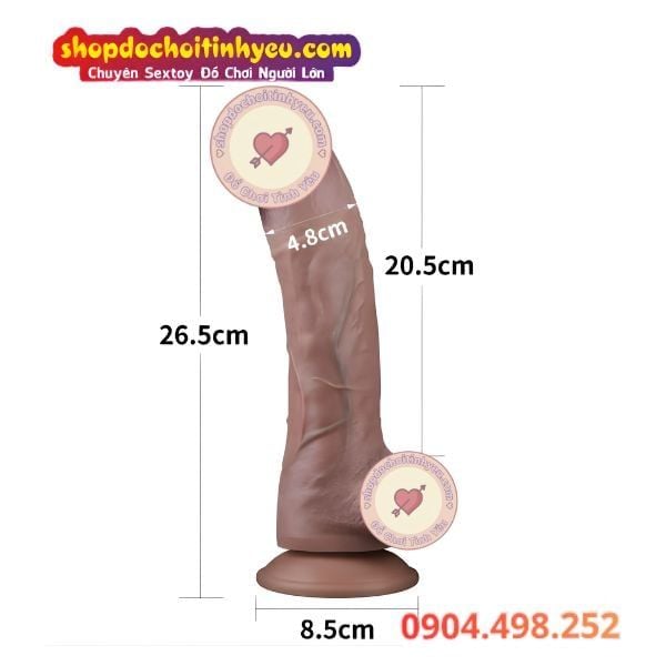 Dương Vật Giả Đế Hít Thân Cong To Có Gân Xanh Nổi LOVETOY