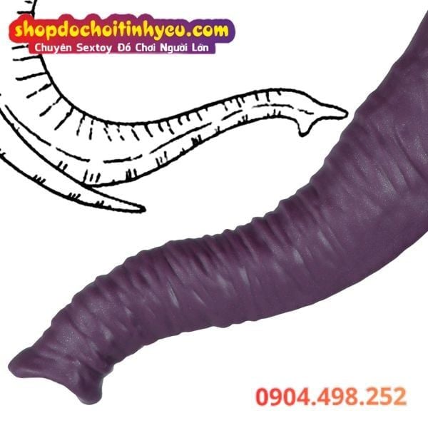 Dương Vật Giả Hình Vòi Voi Silicone Đầy Gân Guốc Mềm Mại
