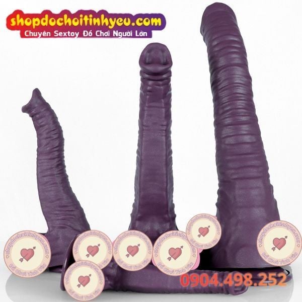 Dương Vật Giả Hình Vòi Voi Silicone Đầy Gân Guốc Mềm Mại