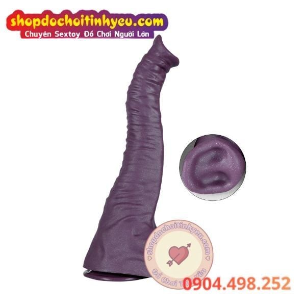 Dương Vật Giả Hình Vòi Voi Silicone Đầy Gân Guốc Mềm Mại