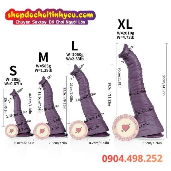 Dương Vật Giả Hình Vòi Voi Silicone Đầy Gân Guốc Mềm Mại