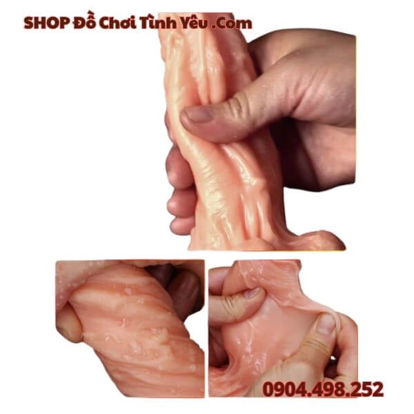 Dương Vật Giả To Gân Nổi Uốn Cong Kèm Dây Đai Đeo MARS DILDO