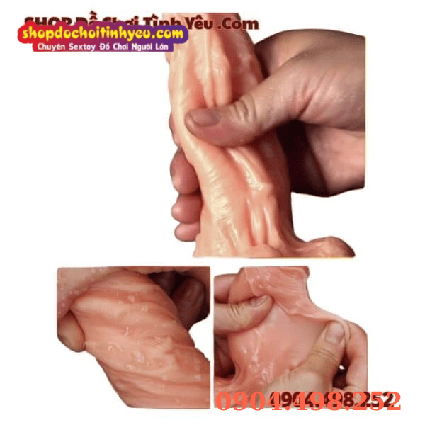 Dương Vật Giả To Gân Nổi Uốn Cong Kèm Dây Đai Đeo MARS DILDO