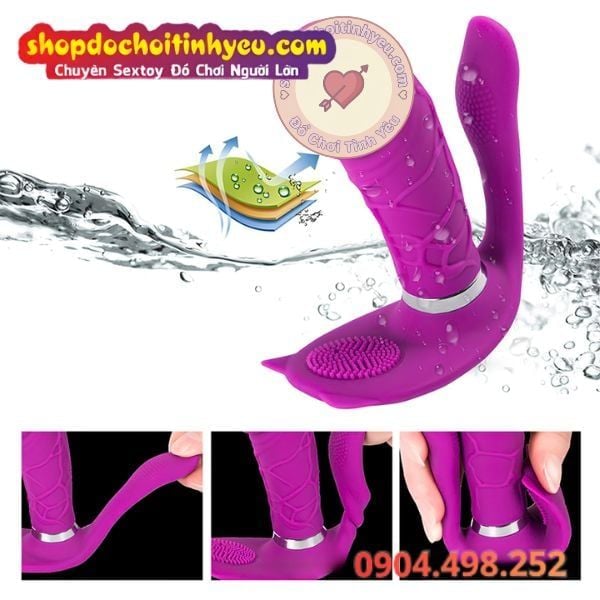 Dương Vật Giả Mini Gân Nổi Có Đầu Đuôi Mèo Rung Lỗ Nhị Hạt Le