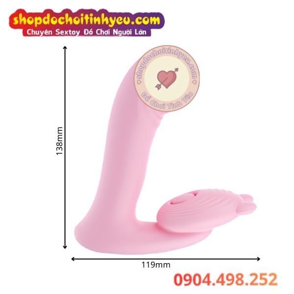 Dương Vật Giả Mini Rung Móc Làm Ấm Kèm Đầu Gõ Điều Khiển App
