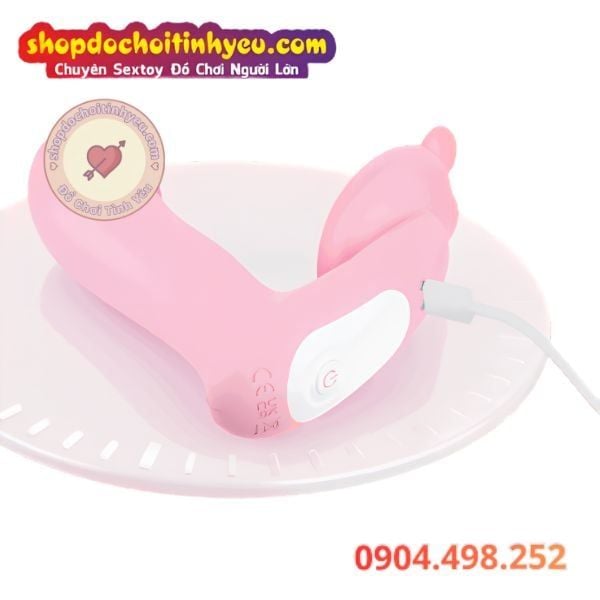 Dương Vật Giả Mini Rung Móc Làm Ấm Kèm Đầu Gõ Điều Khiển App