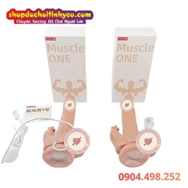 Dương Vật Giả Hít Đất Điều Khiển Rung Xoay Liếm MUSCLE ONE