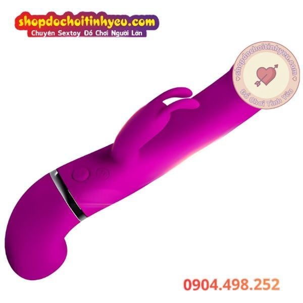 Dương Vật Giả Phun Nước Xuất Tinh Rung Kép Kèm Đầu Tai Thỏ