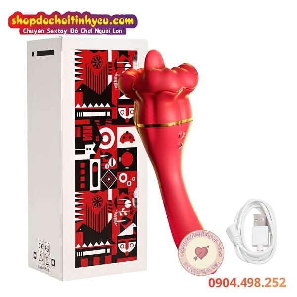 Dương Vật Giả Rung Tự Động Kèm Đầu Môi Lưỡi Liếm Mơn Trớn