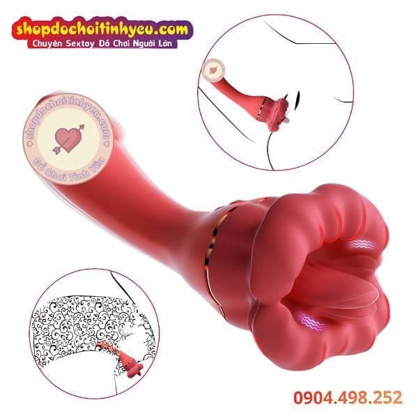 Dương Vật Giả Rung Tự Động Kèm Đầu Môi Lưỡi Liếm Mơn Trớn