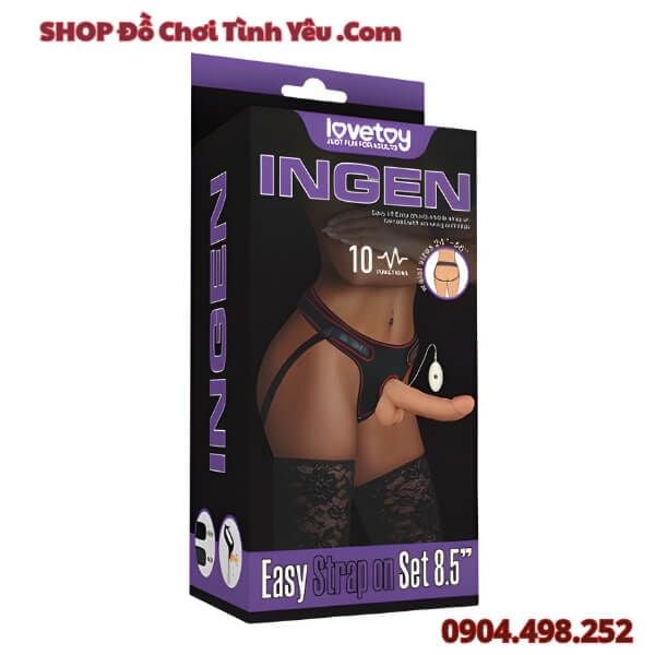 Dương Vật Giả Rung Kèm Dây Đai Đeo Điều Khiển Remote INGEN