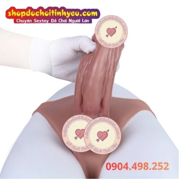 Dương Vật Giả Siêu Khủng Rỗng Ruột Liền Quần Có Xớ Thịt Nổi