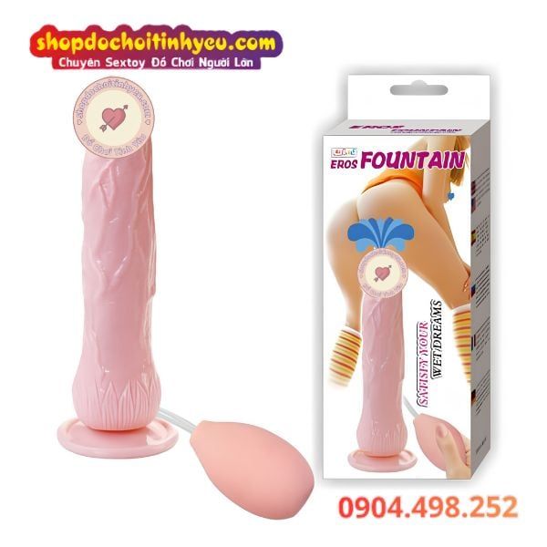 Dương vật giả xuất tinh phun nước rung hít tường Fountain
