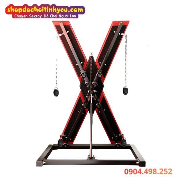 Giá Đỡ Chữ X Điều Chỉnh Độ Ngã Lưng Có Dây Xích Khóa Tay Chân
