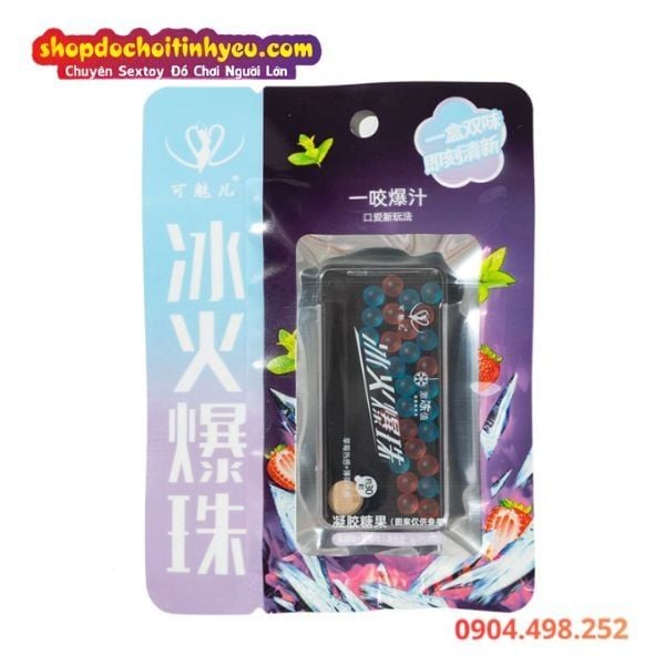 Kẹo Nổ Băng Hỏa Mùi Dâu Bạc Hà Kích Thích Hưng Phấn Oral Sex