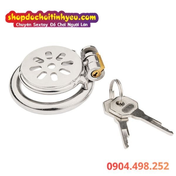 Khóa Trinh Tiết Thép Không Gỉ Nắp Phẳng Có Lỗ Thoáng Khí To