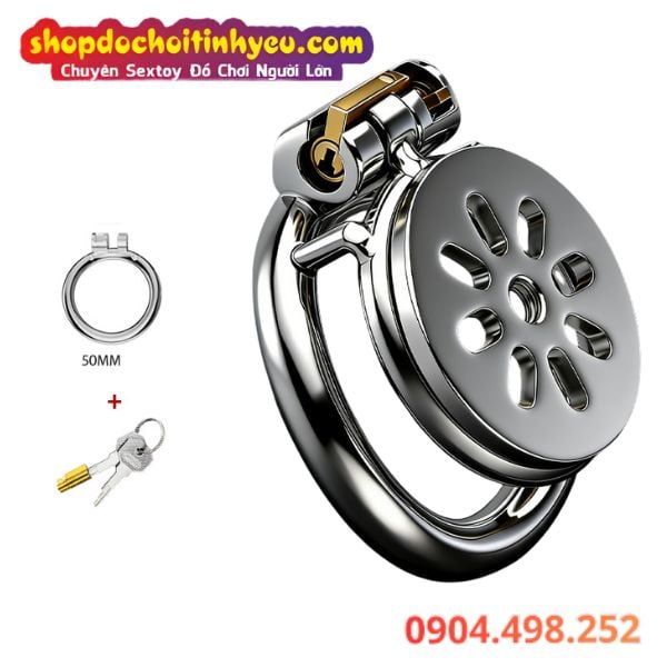 Khóa Trinh Tiết Thép Không Gỉ Nắp Phẳng Có Lỗ Thoáng Khí To