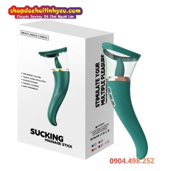 Máy Massage Hai Đầu Liếm Hút Kết Hợp Rung Động Cực Sướng