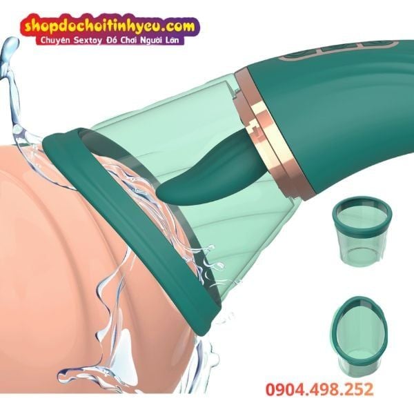 Máy Massage Hai Đầu Liếm Hút Kết Hợp Rung Động Cực Sướng