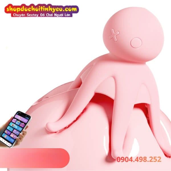 Máy Rung Massage Ngực Hình Bạch Tuộc Điều Khiển Bằng App