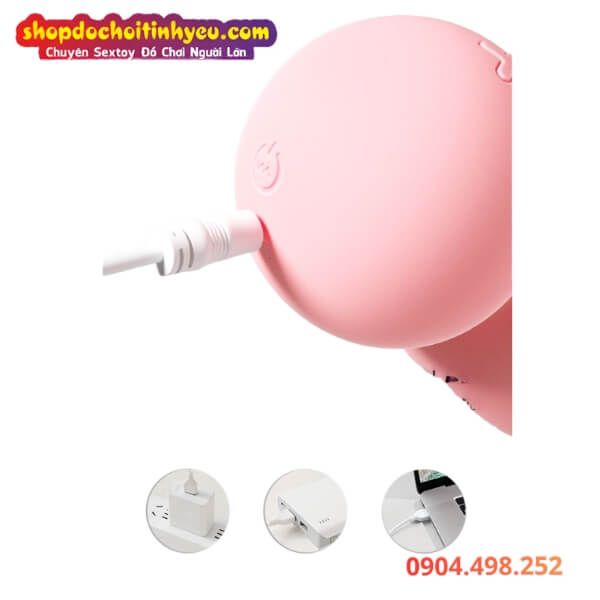 Máy Rung Massage Ngực Hình Bạch Tuộc Điều Khiển Bằng App