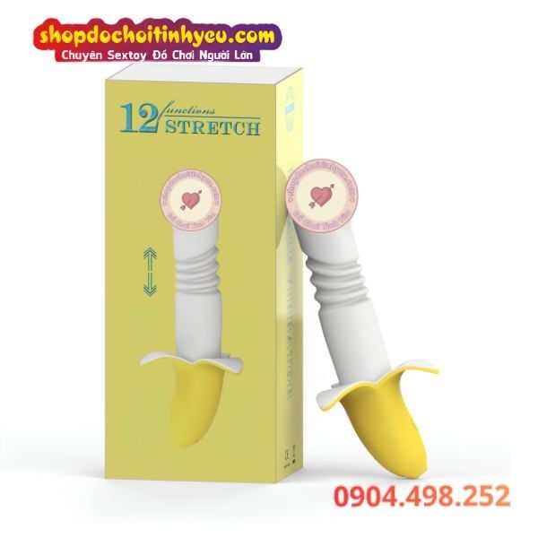 Máy rung thụt mạnh 12 chế độ hình quả chuối tự động đa năng