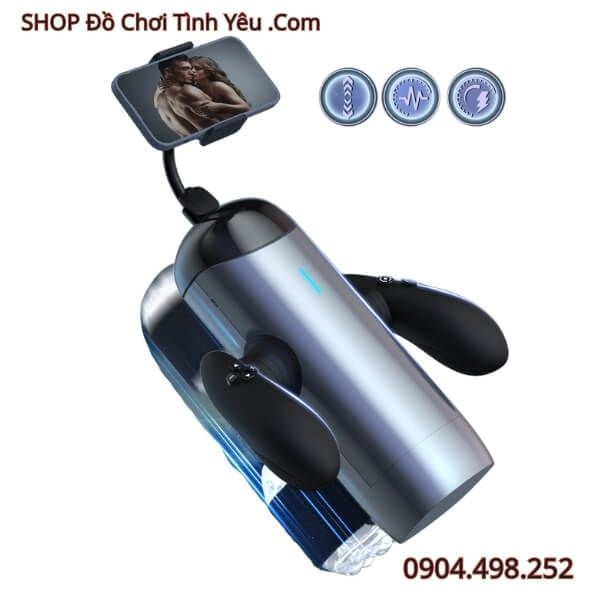 Máy Thủ Dâm Cao Cấp Có Tay Cầm Tích Hợp Giá Đỡ Điện Thoại