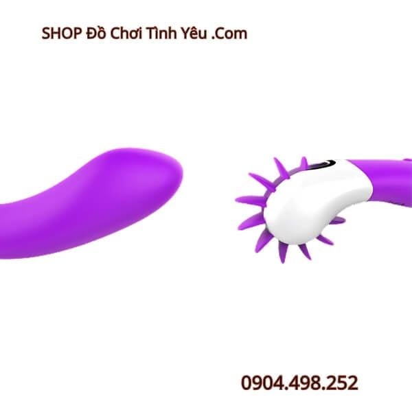Máy Xoay Lưỡi Liếm 2 Đầu Kết Hợp Rung 12 Chế Độ SEXY TONGUE