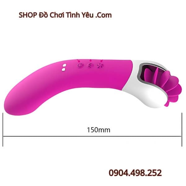 Máy Xoay Lưỡi Liếm 2 Đầu Kết Hợp Rung 12 Chế Độ SEXY TONGUE