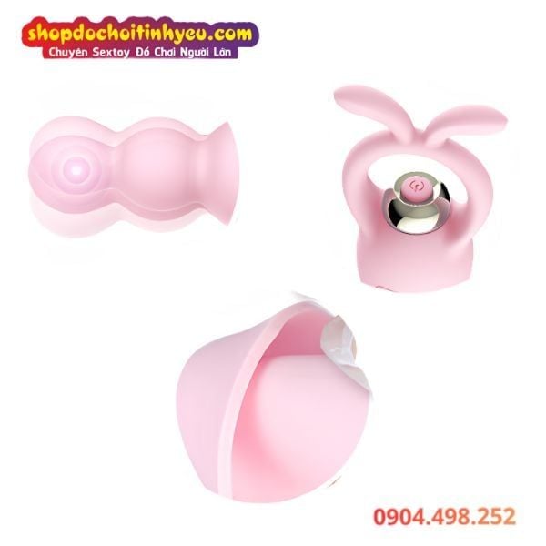 Nút Rung Tai Thỏ Nhét Lỗ Hậu Đa Tần Số Kích Thích Cực Mạnh