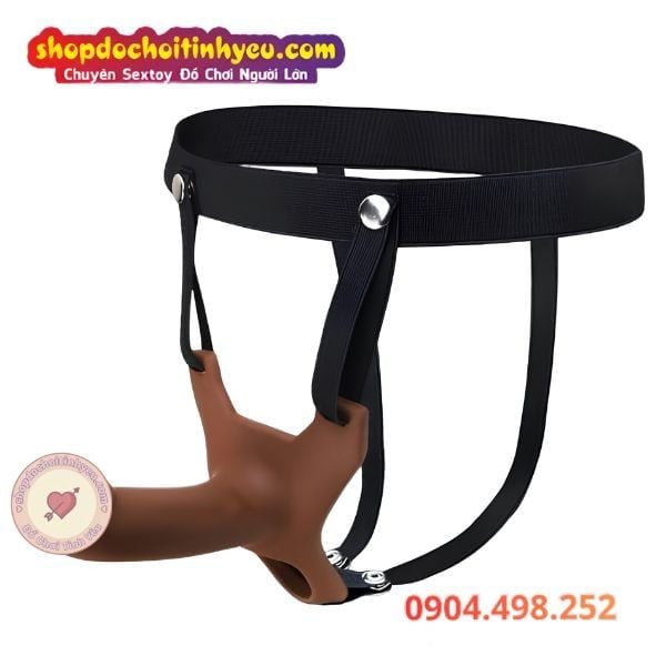 Quần Lót Dây Đai Kèm Dương Vật Giả Thiết Kế Rỗng Ruột Giá Rẻ