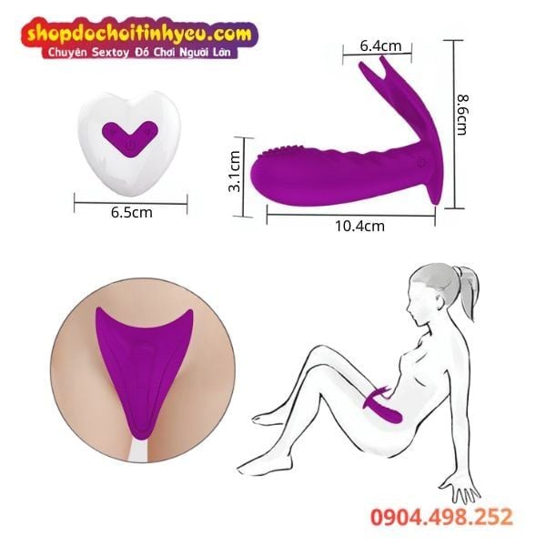 Trứng Rung Đeo Âm Đạo Có Đầu Gai Nổi Li Ti Điều Khiển Từ Xa
