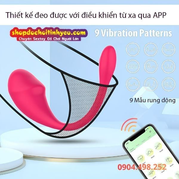 Trứng Rung Kết Nối Bluetooth Điều Khiển APP Massage Điểm G