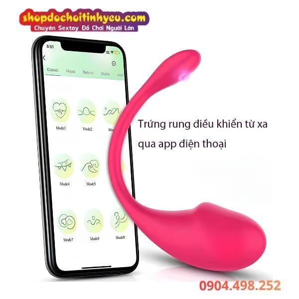Trứng Rung Kết Nối Bluetooth Điều Khiển APP Massage Điểm G