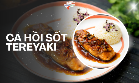 Cá hồi chiên sốt teriyaki