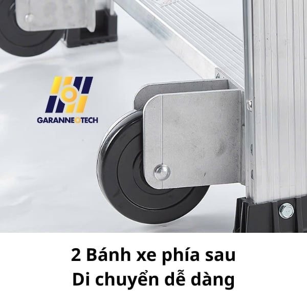 Thang nhôm bệ đứng có tay vịn