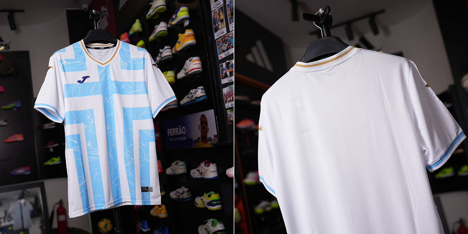 BỘ QUẦN ÁO BÓNG ĐÁ JOMA - 3146FPB049-A28 - TRẮNG/XANH BIỂN