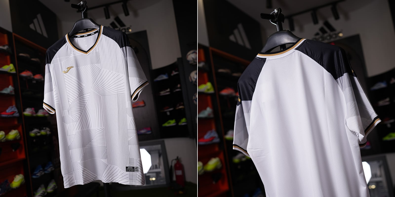 BỘ QUẦN ÁO BÓNG ĐÁ JOMA - 3145FPB105-A26 - TRẮNG/ĐEN