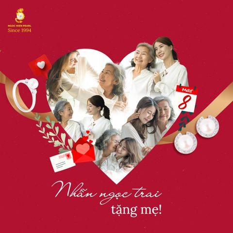 Nhẫn ngọc trai tặng mẹ – Món quà lắng đọng yêu thương theo năm tháng