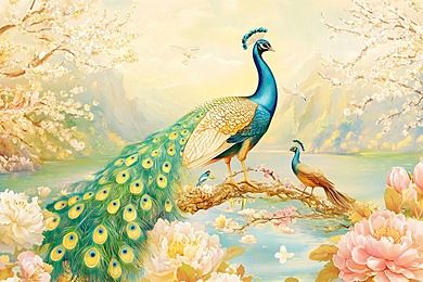 Tranh & Biểu Trưng Chim Công Dát Vàng – Biểu Tượng Phú Quý & Uy Nghi