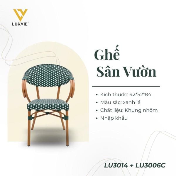 bộ bàn ghế cafe ngoài trời