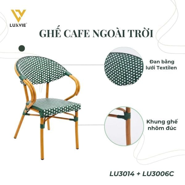 bộ bàn ghế cafe ngoài trời