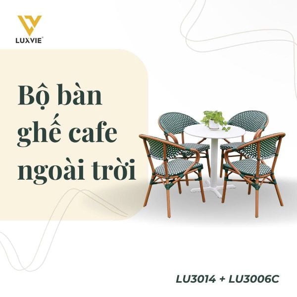 bộ bàn ghế cafe ngoài trời