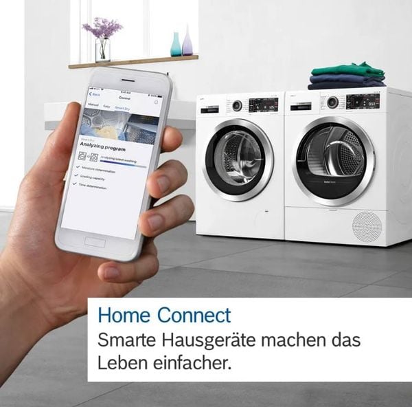 Bosch WGB2560X1 kết nối Home Connect điều khiển qua điện thoại