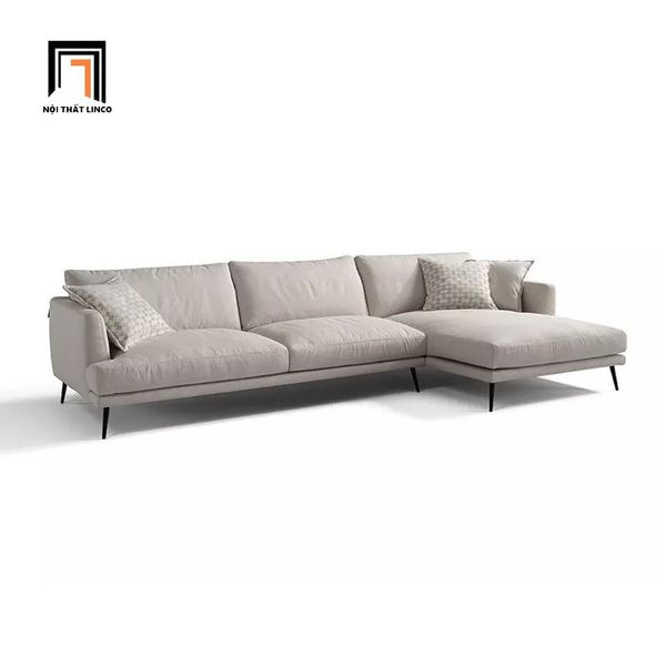 sofa, ghế sofa, sofa góc vải nỉ, sofa góc 2m2 x 1m6, sofa góc phòng khách, sofa góc vải nỉ màu be