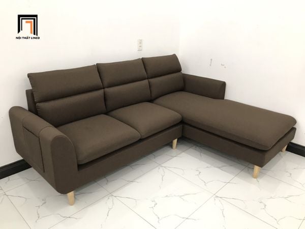 sofa, ghế sofa, sofa góc nâu đậm, sofa góc 2m2 x 1m6, sofa góc phòng khách, sofa góc căn hộ chung cư