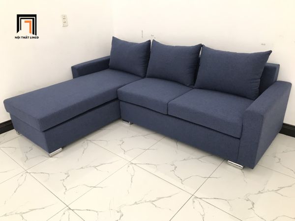 sofa, ghế sofa, bộ ghế sofa góc, sofa góc l, sofa góc chữ l, sofa góc 2m2 x 1m6, sofa góc màu xanh đậm